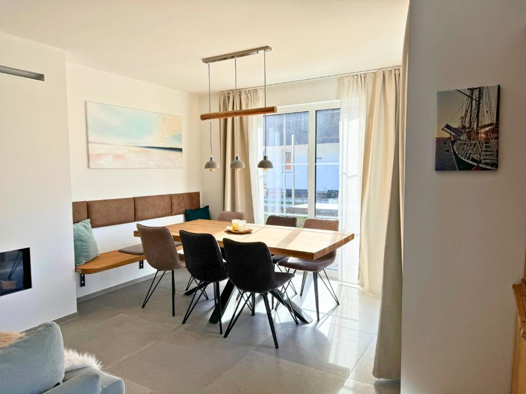 Posezení v ubytování Ferienhaus Deich Michel