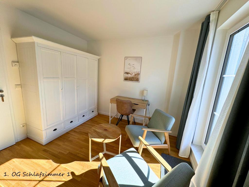 Posezení v ubytování Ferienhaus Deich Michel