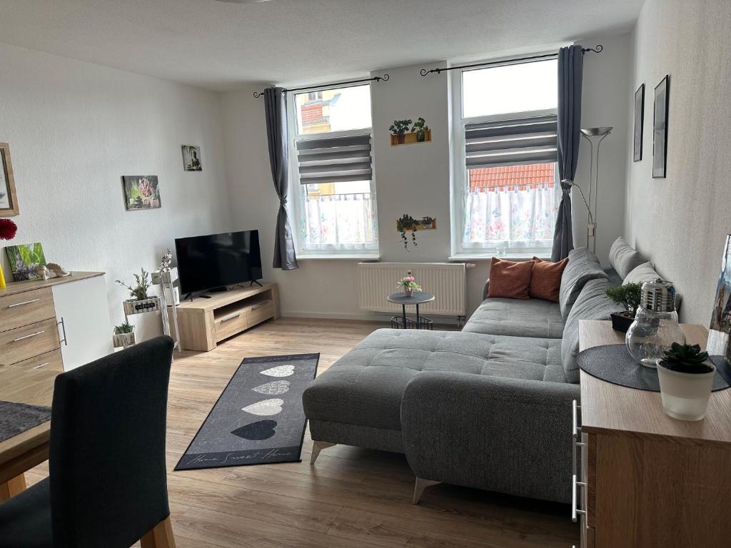 Posezení v ubytování Ferienwohnung Zeitz Appartment Moritzburg
