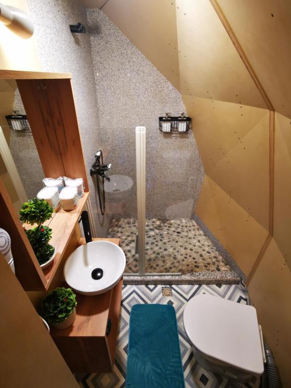 Koupelna v ubytování Glamping ZAZEN