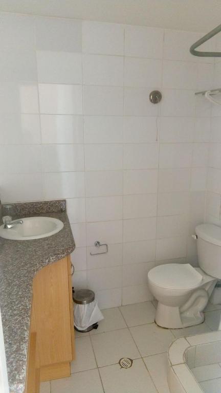 Koupelna v ubytování Hotel Crucero