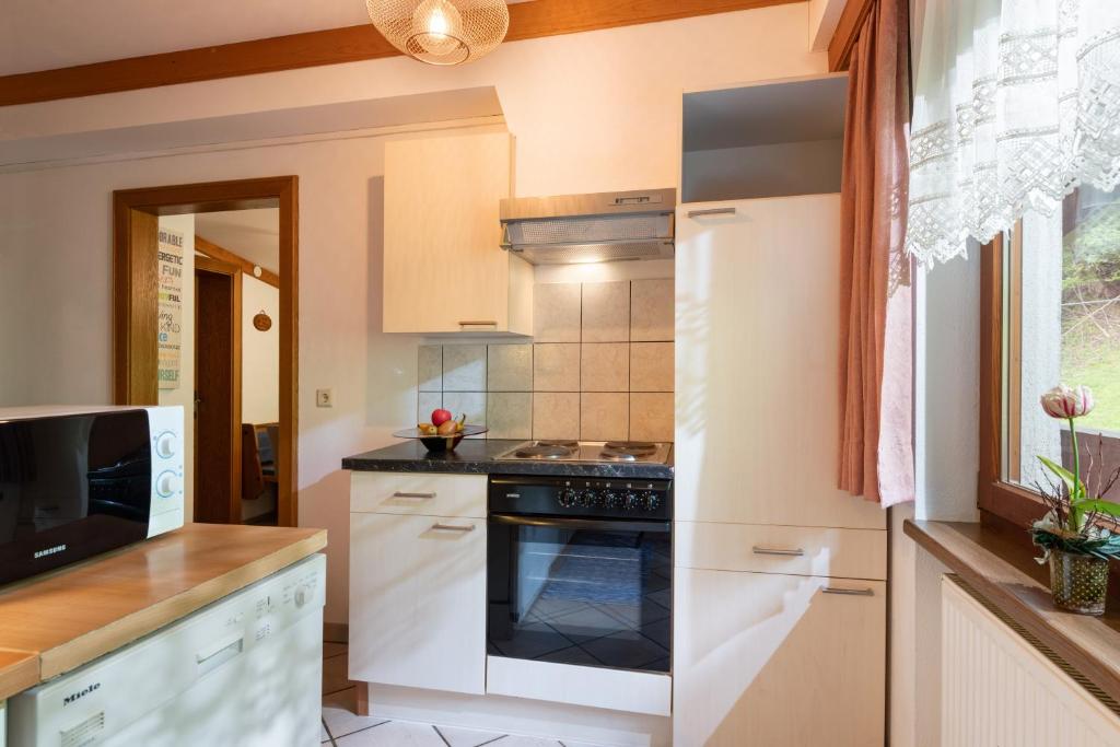 Kuchyň nebo kuchyňský kout v ubytování Ferienhaus Am Steindl "Steindlhof"