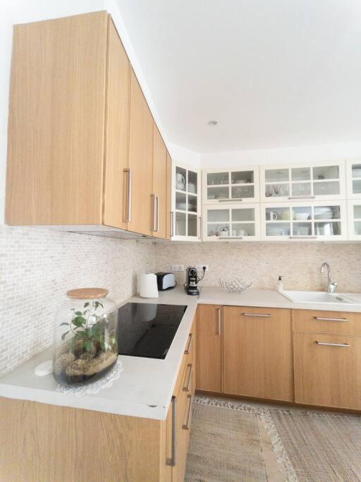 Kuchyň nebo kuchyňský kout v ubytování Appartement Paris La Défense Puteaux