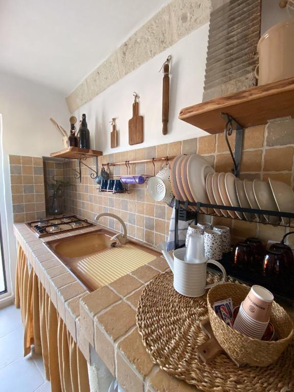 Kuchyň nebo kuchyňský kout v ubytování Grezze Mura