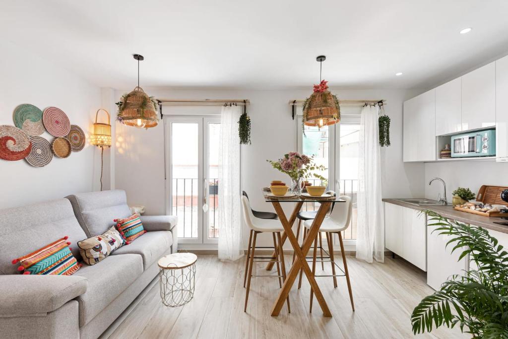 Χώρος καθιστικού στο Agua viva tierra