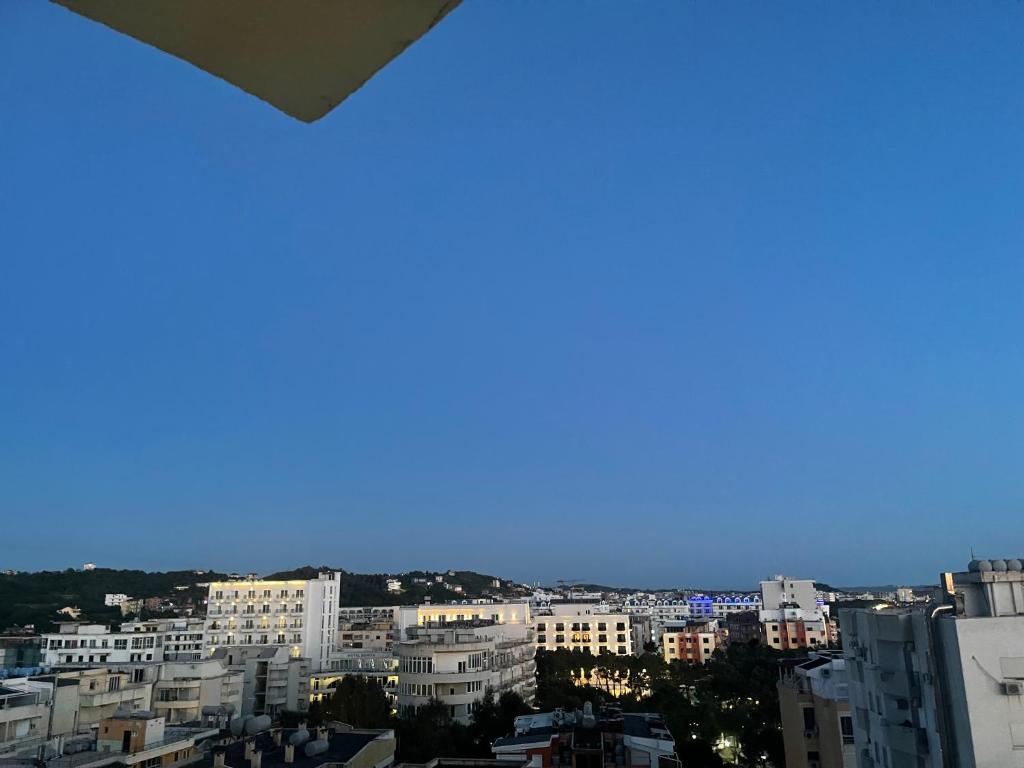 a view of a city skyline with buildings at Beach Home Retreat in Durrës