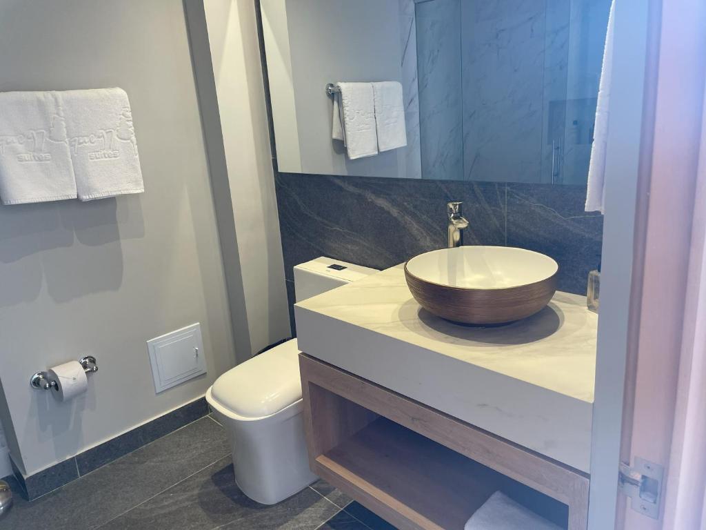 Koupelna v ubytování Hotel Parque 97 Suites