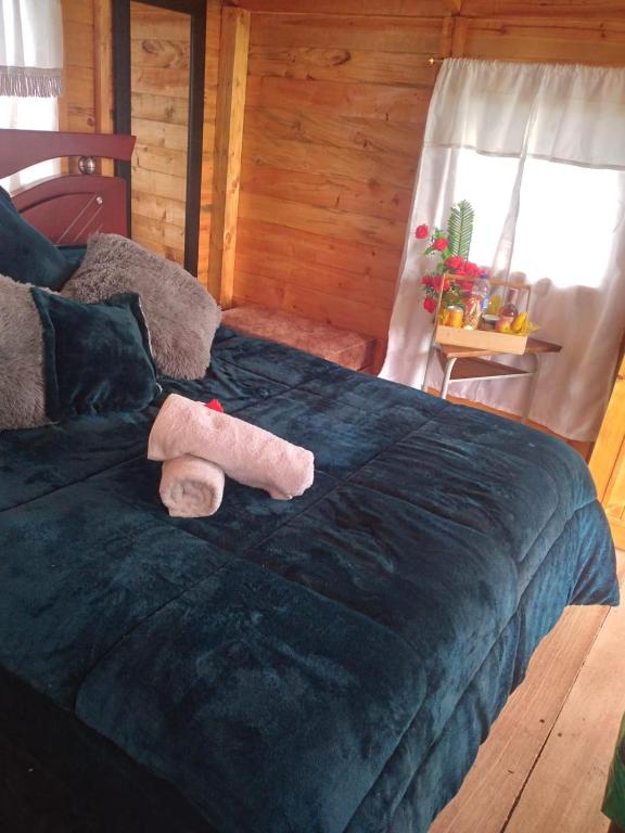 Postel nebo postele na pokoji v ubytování Cabaña alto de torres