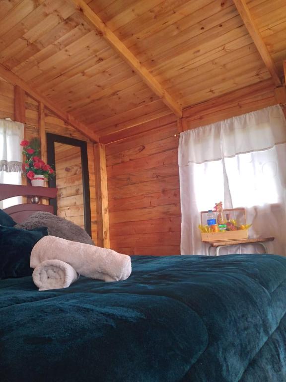 Postel nebo postele na pokoji v ubytování Cabaña alto de torres