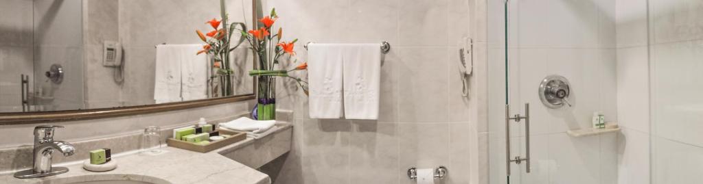 Koupelna v ubytování Hotel Parque 97 Suites