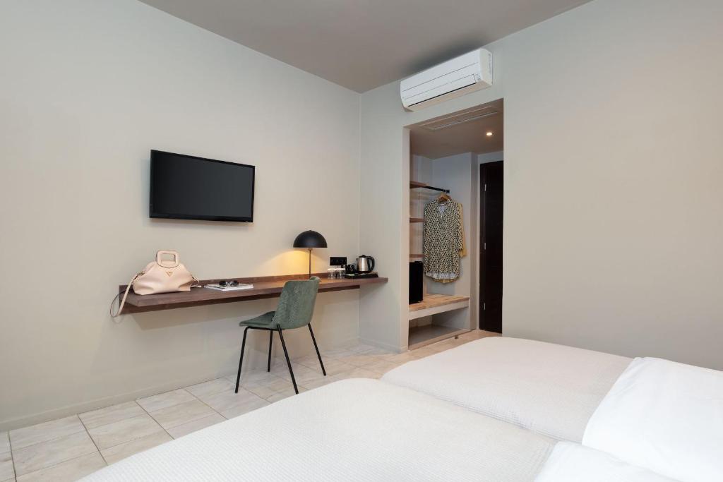 Posteľ alebo postele v izbe v ubytovaní Hotel Nafpaktos