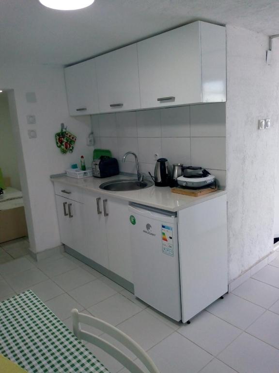 Kuchyň nebo kuchyňský kout v ubytování Apartmant Lidija