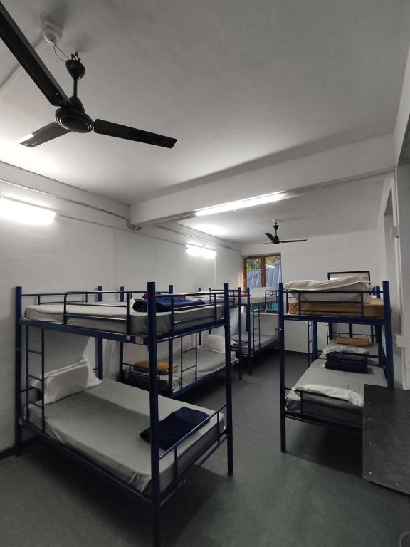 a room with several bunk beds in it at Casillda Munnar in Munnar