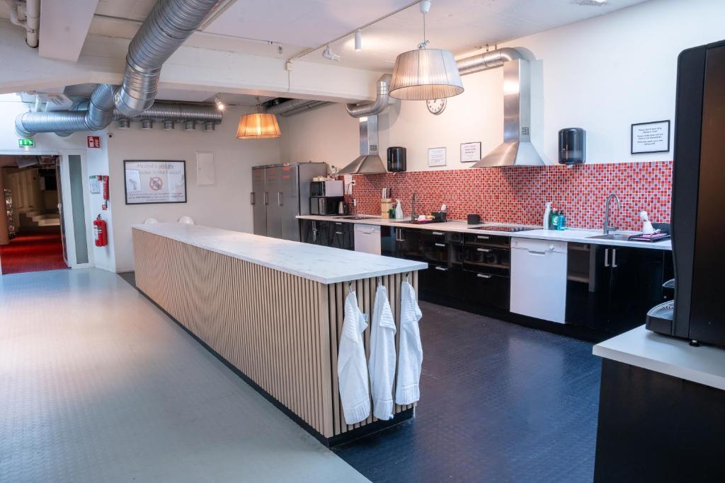 Kuchyň nebo kuchyňský kout v ubytování Stockholm Hostel