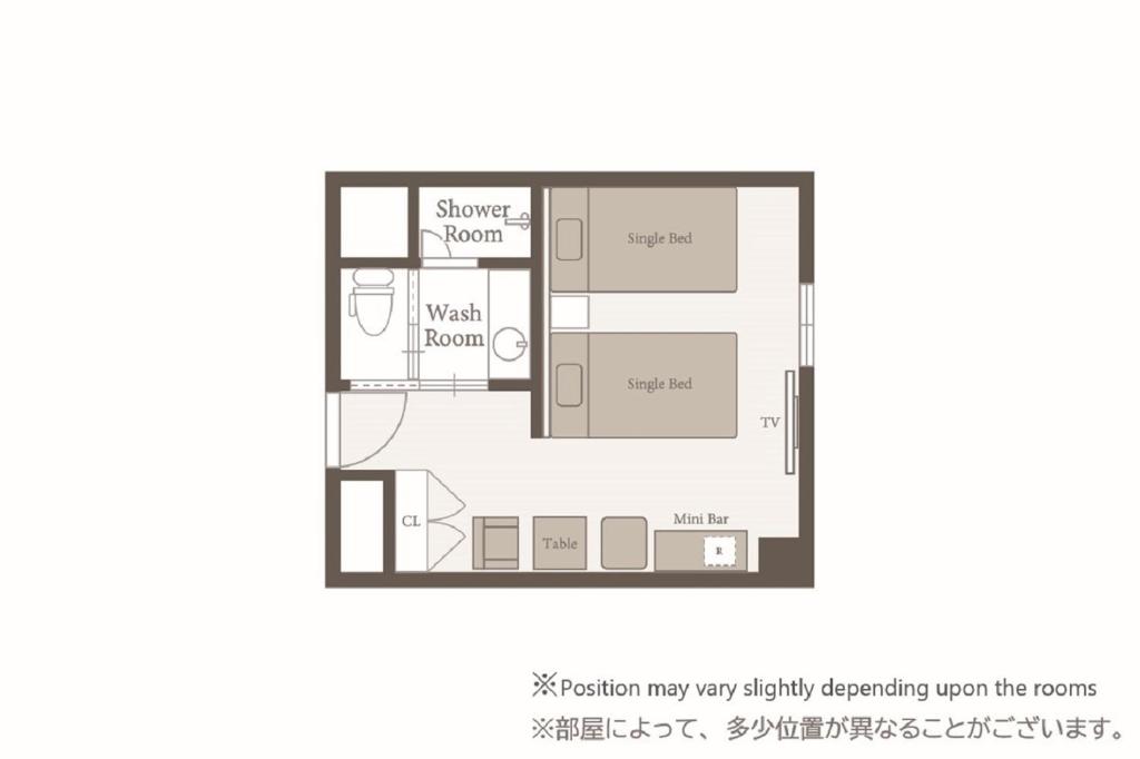 a floor plan of a house at LUXCARE HOTEL in Osaka