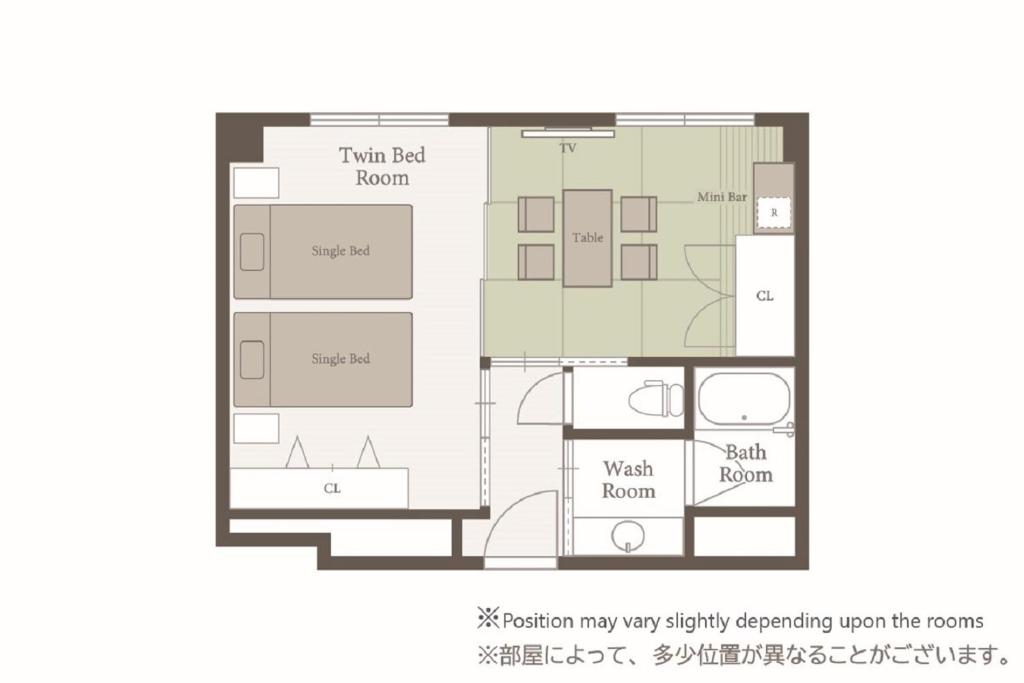 a floor plan of a house at LUXCARE HOTEL in Osaka
