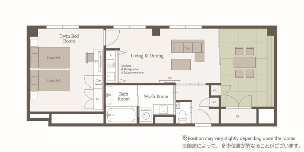 a floor plan of a house at LUXCARE HOTEL in Osaka