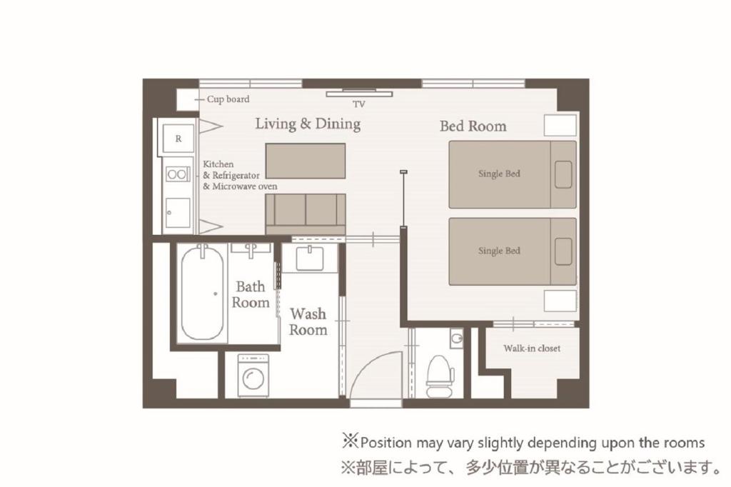 a floor plan of a house at LUXCARE HOTEL in Osaka