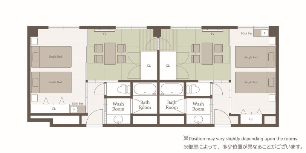 a floor plan of a building at LUXCARE HOTEL in Osaka