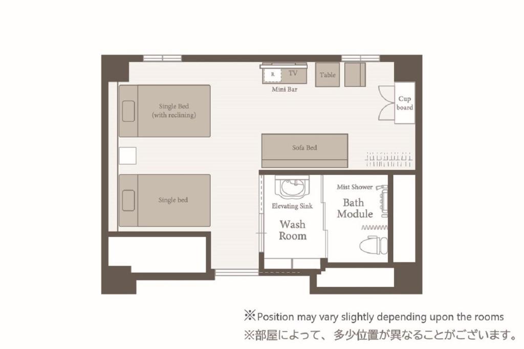 a floor plan of a house at LUXCARE HOTEL in Osaka