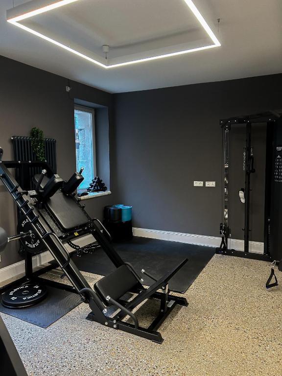 Fitness centrum a/nebo fitness zařízení v ubytování Hotel Oderberger