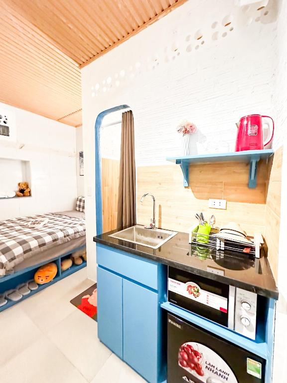 Kuchyň nebo kuchyňský kout v ubytování La Casa Di Dicembre Trần Hưng Đạo