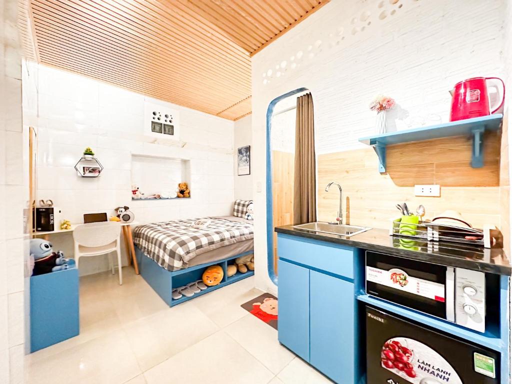 Kuchyň nebo kuchyňský kout v ubytování La Casa Di Dicembre Trần Hưng Đạo