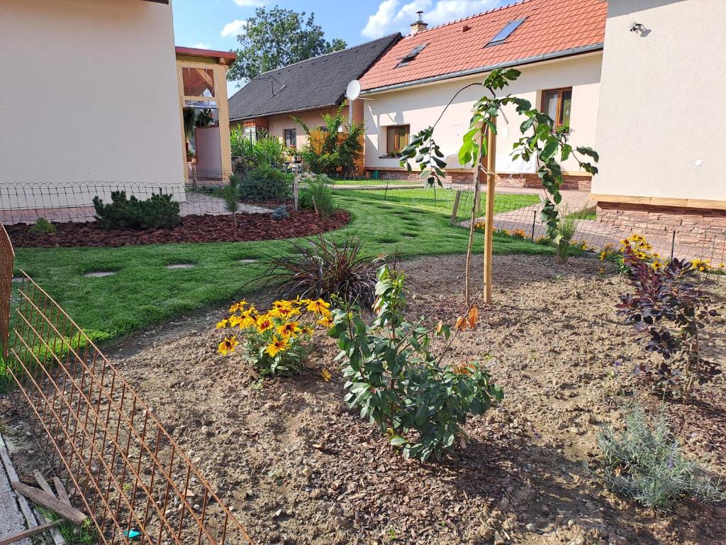 A garden outside Apartmány Danka