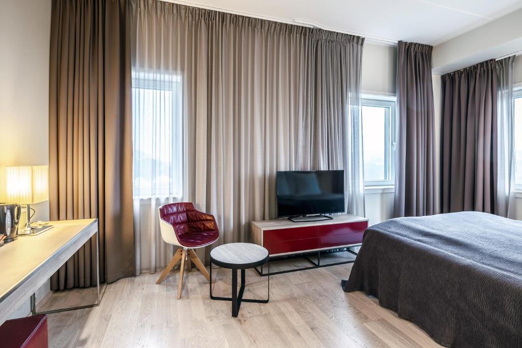 TV a/nebo společenská místnost v ubytování Quality Hotel Edvard Grieg