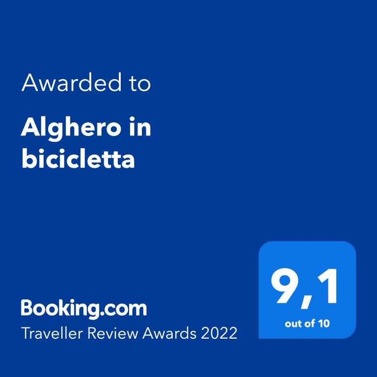 Certifikát, hodnocení, plakát nebo jiný dokument vystavený v ubytování Alghero in bicicletta