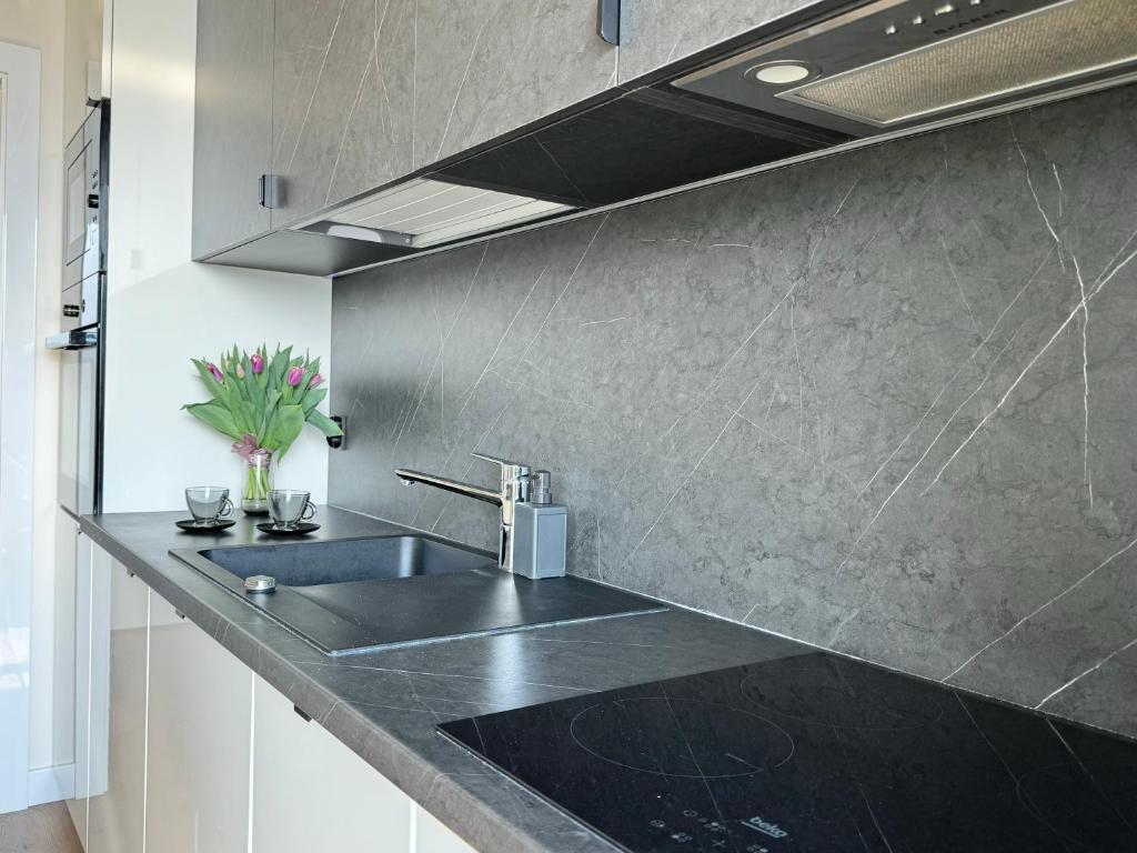 Kuchyňa alebo kuchynka v ubytovaní Apartamenty Portova Q4Apartments