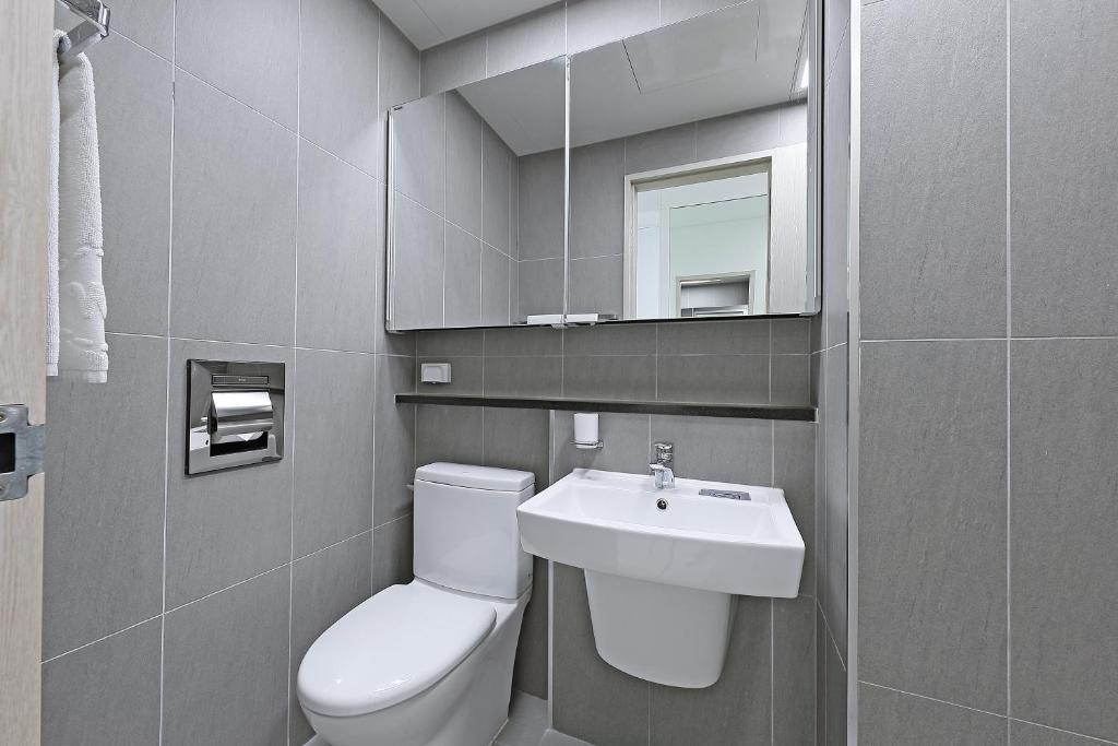 Koupelna v ubytování World Sky Residence Hotel