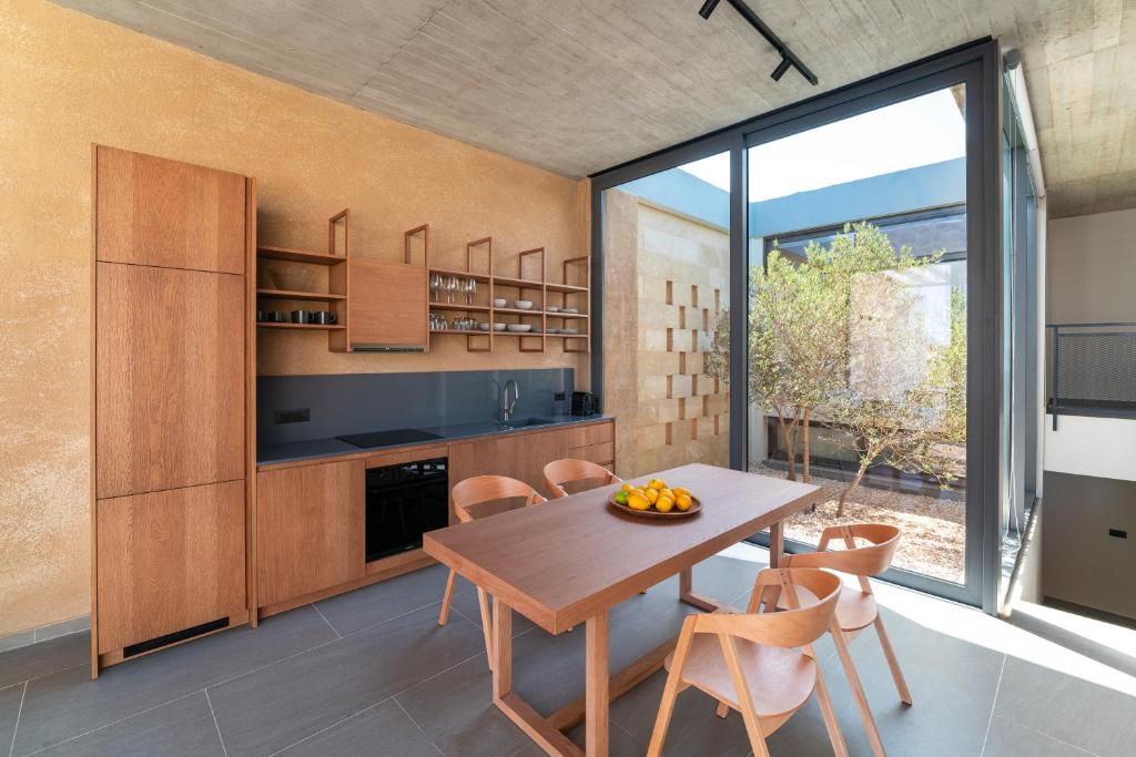 Kuchyň nebo kuchyňský kout v ubytování Linear Cabanon Kallithea Luxury Villas