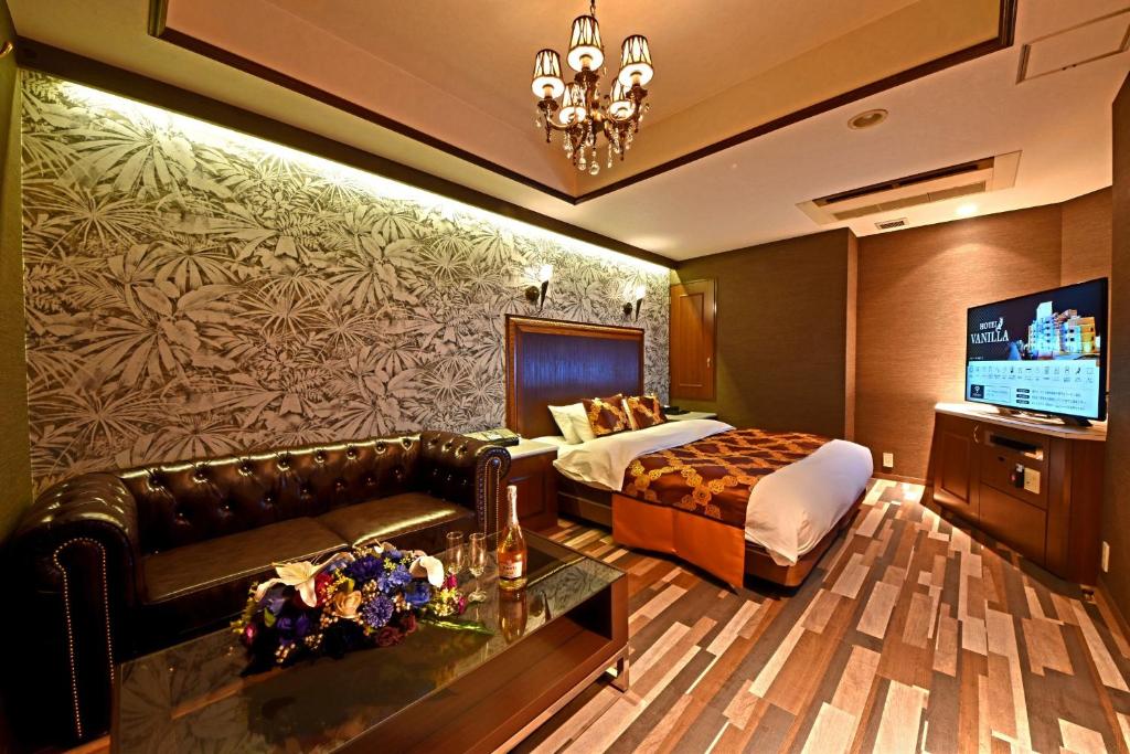 TV a/nebo společenská místnost v ubytování Hotel Vanilla Komaki (Adult Only)
