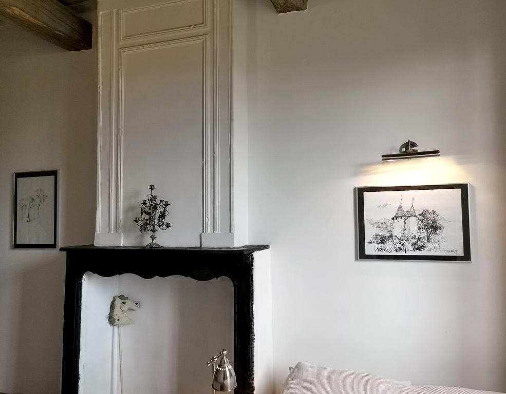 Postel nebo postele na pokoji v ubytování Château d'Esplavis