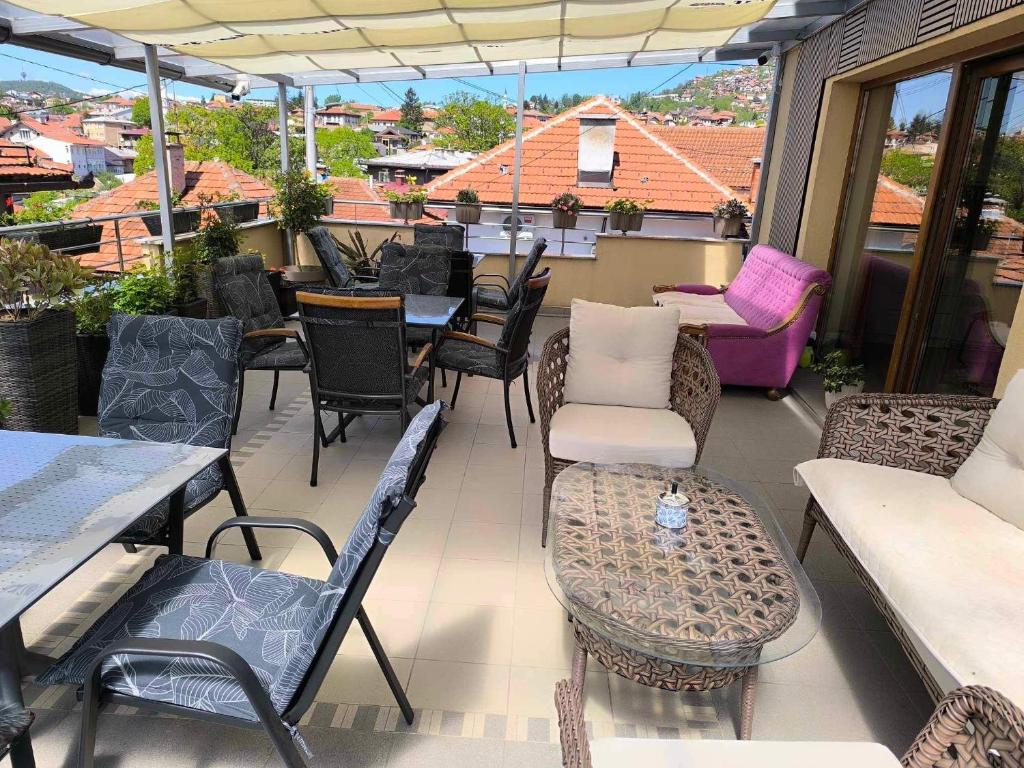 Istumisnurk majutusasutuses Guest House Ćiro