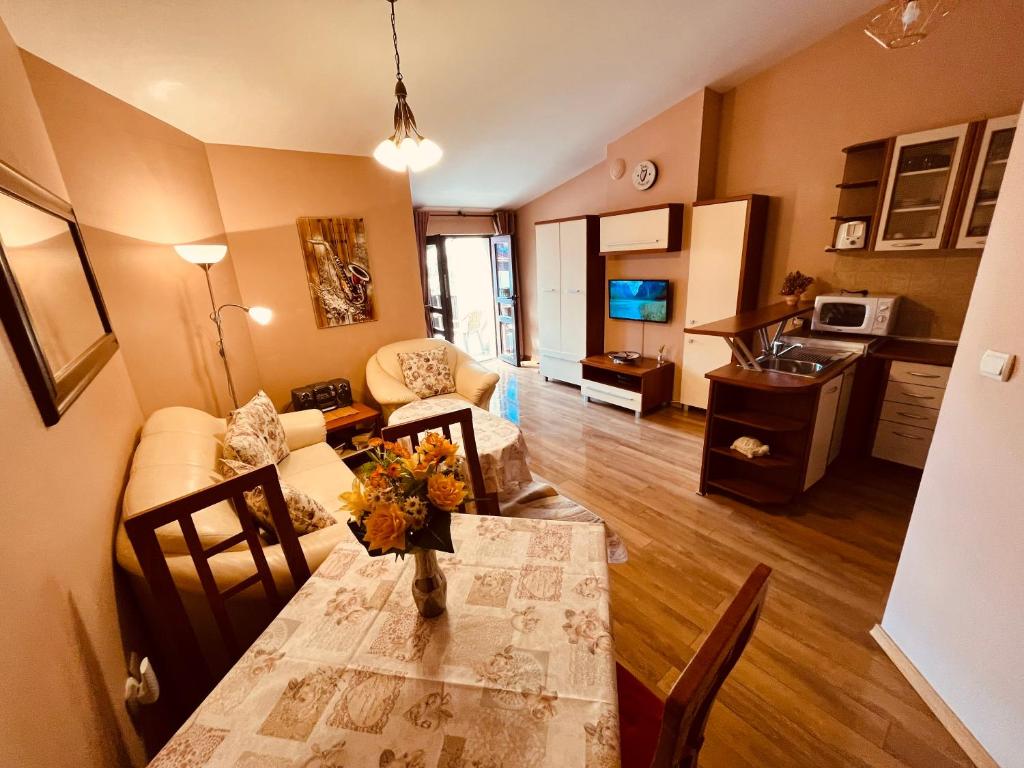 TV a/nebo společenská místnost v ubytování Marina Apartment - Mountain View