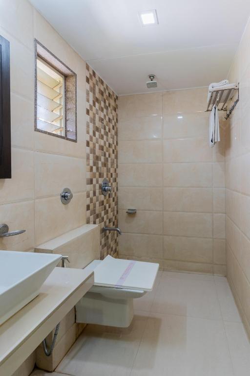 Koupelna v ubytování Hotel Prime