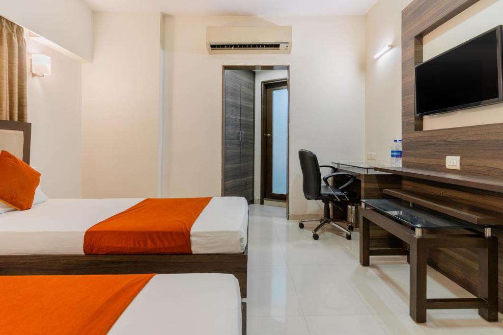 TV a/nebo společenská místnost v ubytování Hotel Prime
