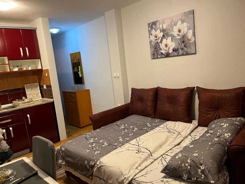 Kuchyň nebo kuchyňský kout v ubytování Apartmani Asper