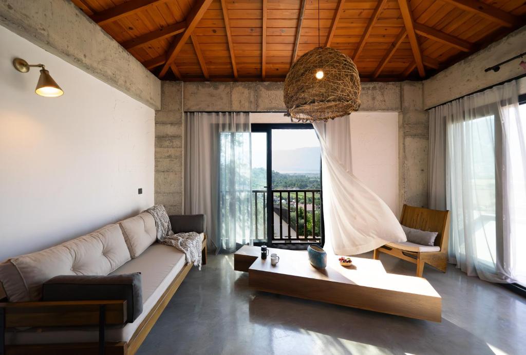 Posezení v ubytování Kikonia Art & Suites