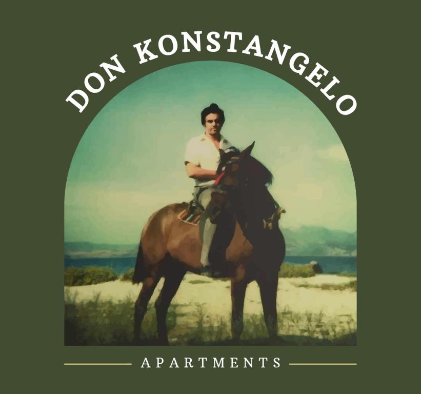 a man riding a horse with the words join kosciusko experiments at Villa Don Kostangelo in Nikiana