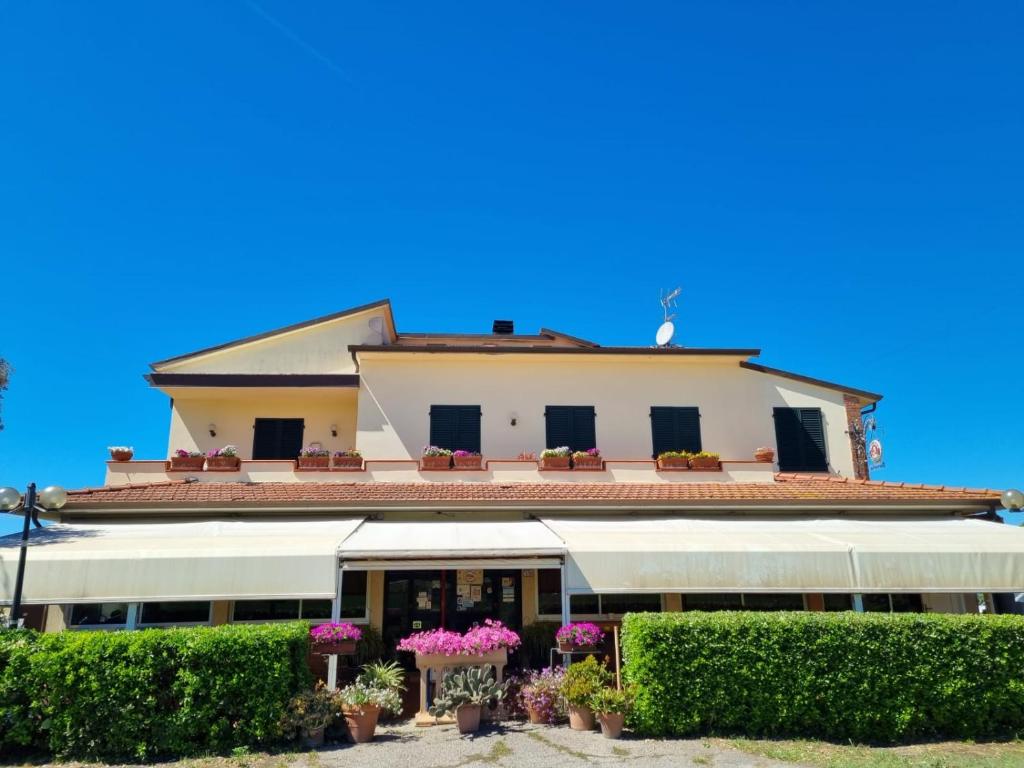 a building with plants and flowers in front of it at i fiori del Feo in Malaventre