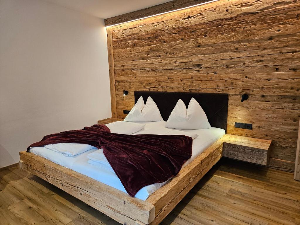 Łóżko lub łóżka w pokoju w obiekcie Apartment Pichlerhof