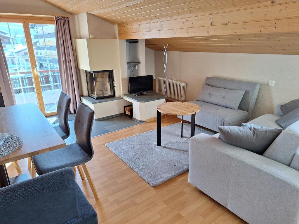 Posezení v ubytování Ferienwohnungen Walserhof Malbun