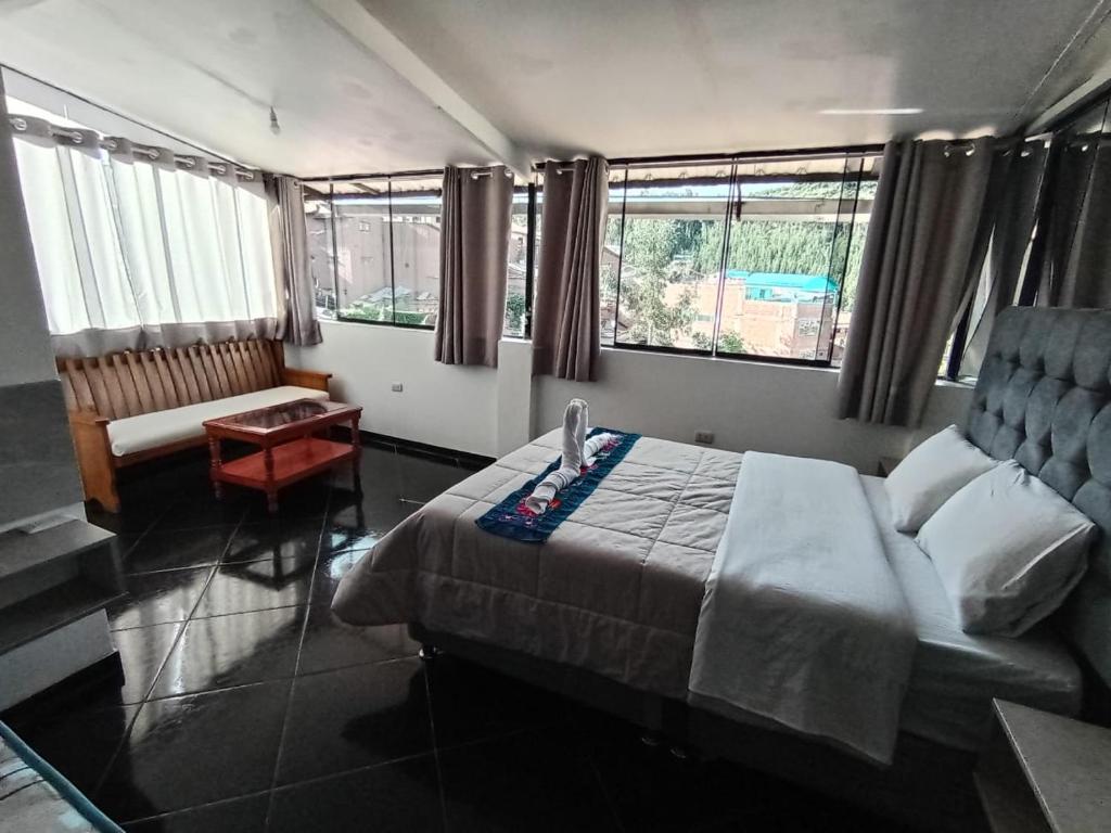 Katil atau katil-katil dalam bilik di HOSTAL La RASA