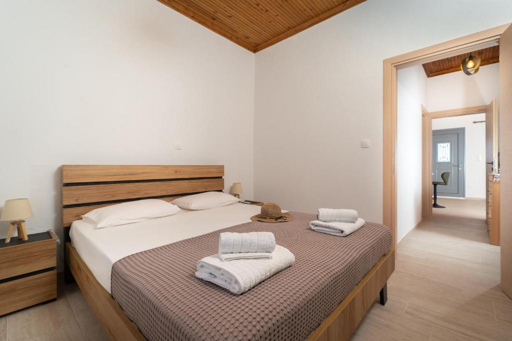 Postel nebo postele na pokoji v ubytování Vista di mare