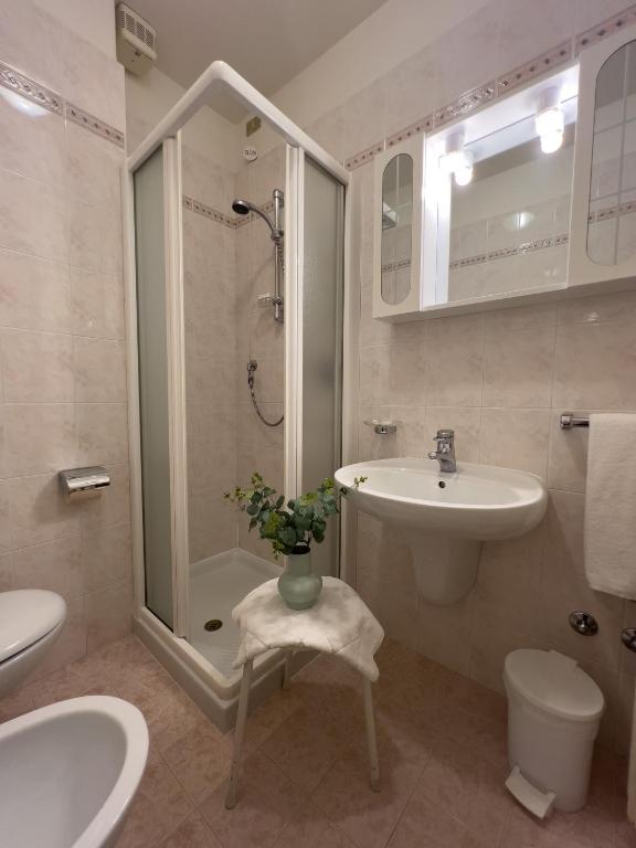 Koupelna v ubytování Hotel Benacus Torri del Benaco