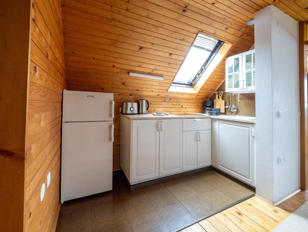 Kuchyň nebo kuchyňský kout v ubytování Apartments Škantar