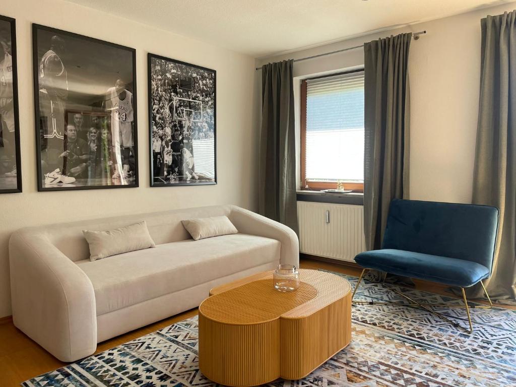 Χώρος καθιστικού στο Ferienwohnung Viktoria